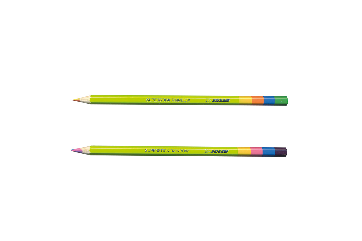 JOLLY - SUPERSTICK RAINBOW - 4 Couleurs dans la Mine - Crayon de Couleur  Multicolore
