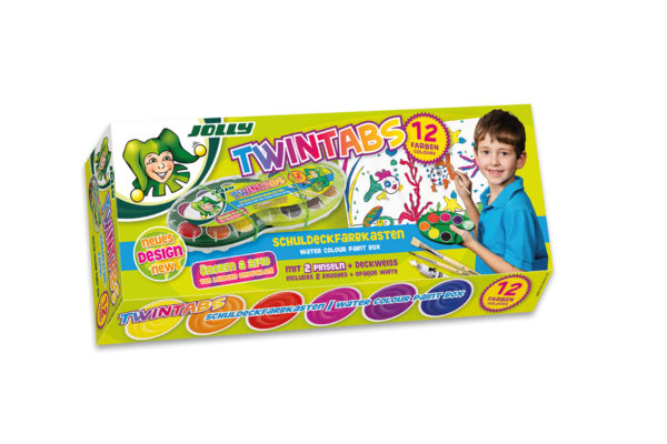 Twintabs 12 colours, opaque colours, paintbox