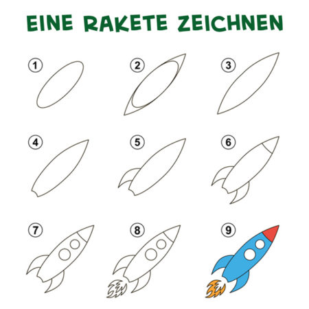 Eine Rakete zeichnen