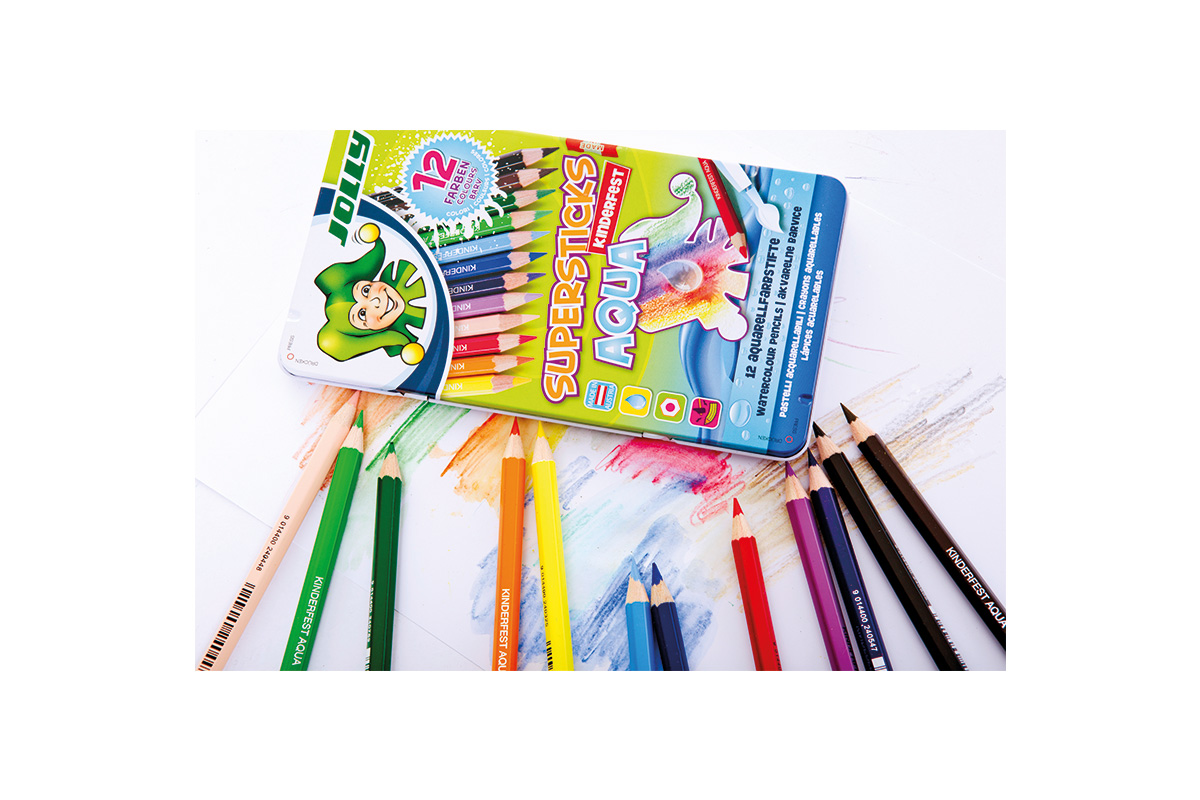 JOLLY Crayons de Couleur Superstick pour Enfants - Mini, 6 pièces - From  Austria