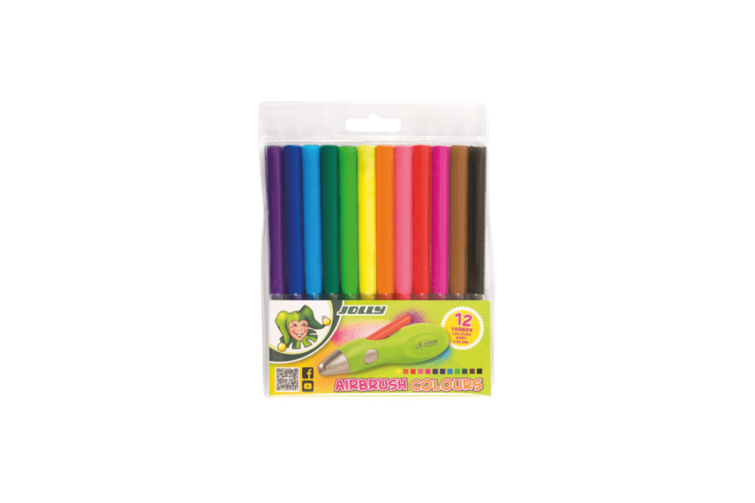 Airbrush Set 12 Farben coole Effekte bei Sprühen und Malen JOLLY