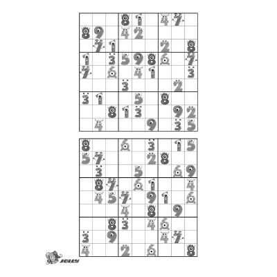 Kinder Sudoku zum Ausmalen