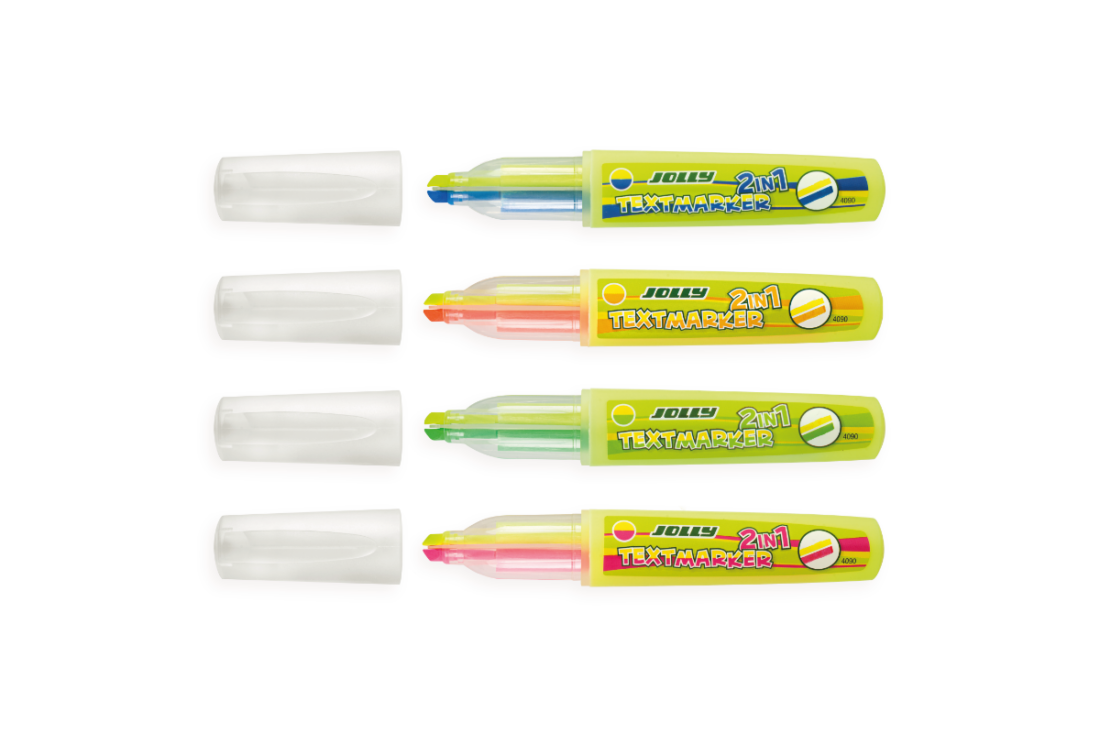 Textmarker 2in1 - Wichtiges ab jetzt in zwei Farben markieren | JOLLY