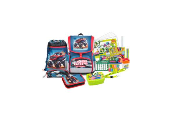 Schultaschen Set 46 Teile Monster Racer