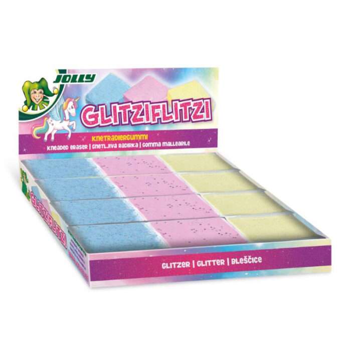 Radiergummi Glitzflitzi knetbar und mit Glitzer