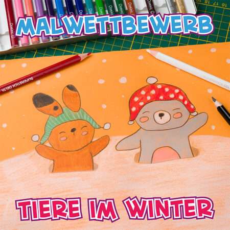 Tiere im Winter Malwettbewerb
