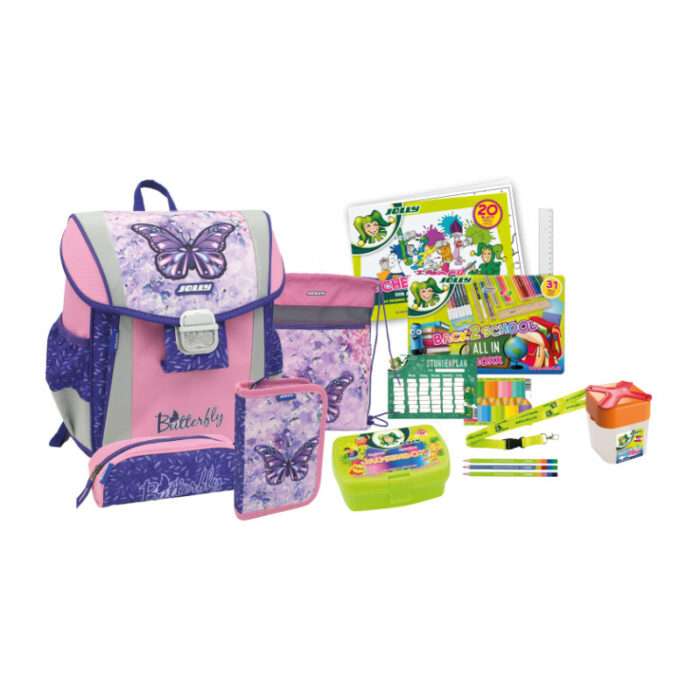 9940-9360 Butterfly Schultasche mit Zubehör