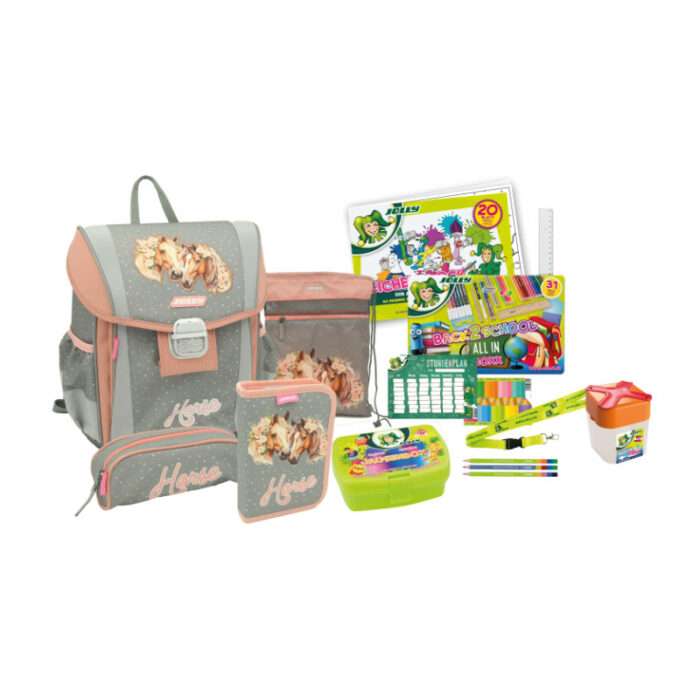 9940-9361 Horse Schultasche mit Zubehör