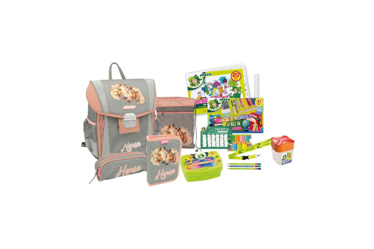 9940-9361 Horse Schultasche mit Zubehör