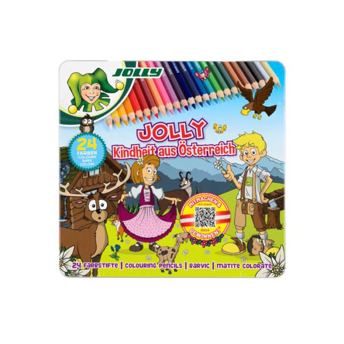 24 Buntstifte Dekor Wandern